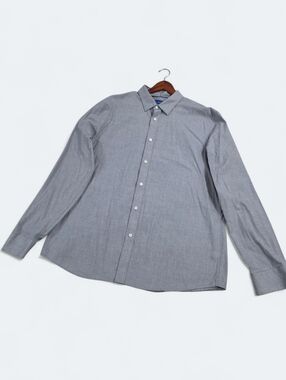 Apt. 9 Men’s Gray Premier Flex Slim Fit Long Sleeve Button Up Dress Shirt XL